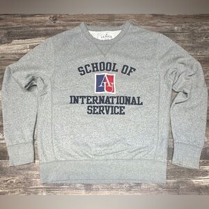 American University SIS Crewneck Sweatshirt League Collegiate Wear Medium GUC